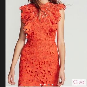 Warn once Free People Saylor Orange Open Back Dress
